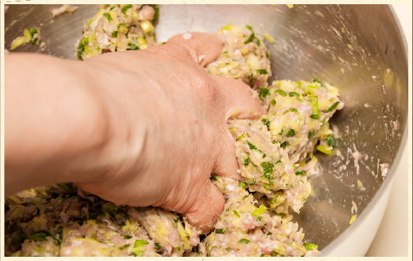 Photo of kneading homemade ingredients